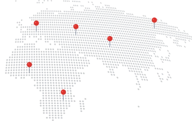 Map showing Nigeria and diaspora locations