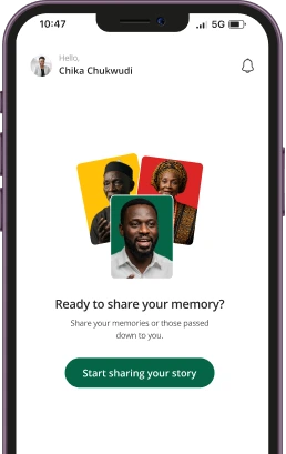 Phone displaying app